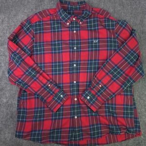 Vineyard Vines Flannel Shirt 2XL Classic Fit Whale Red Blue Green Plaid Button
